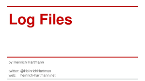 Article on Log Files at 'How Stuff Works.'